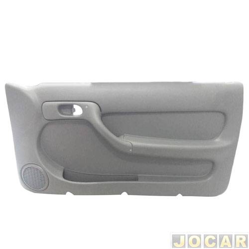 Revestimento de porta - Formi-Plast - Gol/Parati 1995 até 1999 - 2 portas - furo pra vidro elétrico - tela do alto falante - cinza - lado do motori...