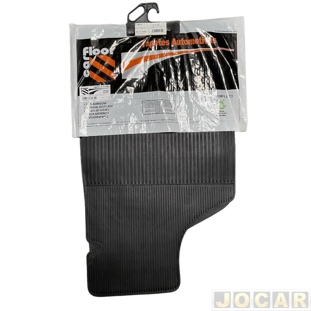 Tapete de borracha - Car Floor - Gol 1980 ate 1999 - Passat até 1989 - 4 peças - preto - jogo - D003.0