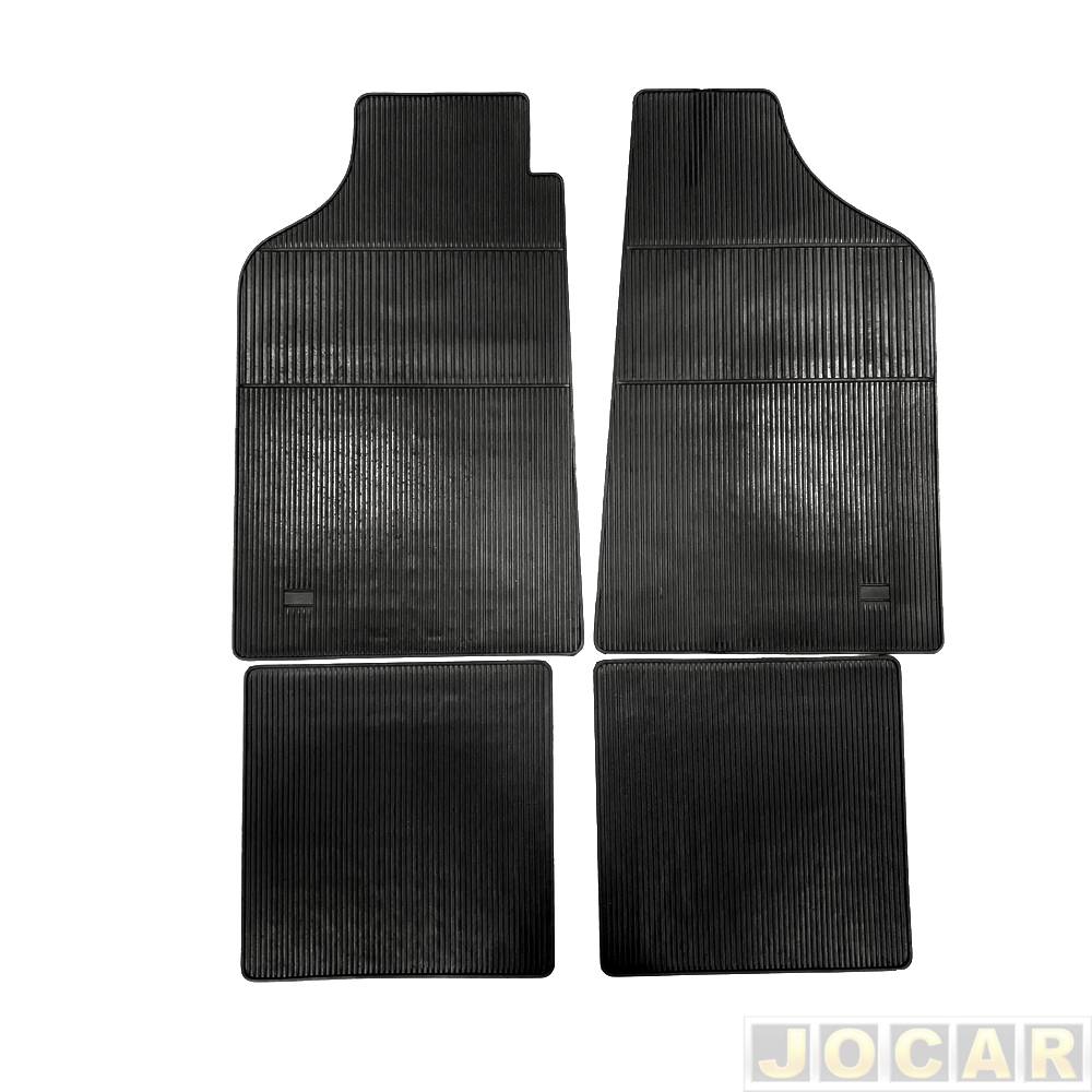 Tapete de borracha - Equipage - Gol/Voyage G5 2009 até 2012 - 4 peças - preto - jogo - 3017483