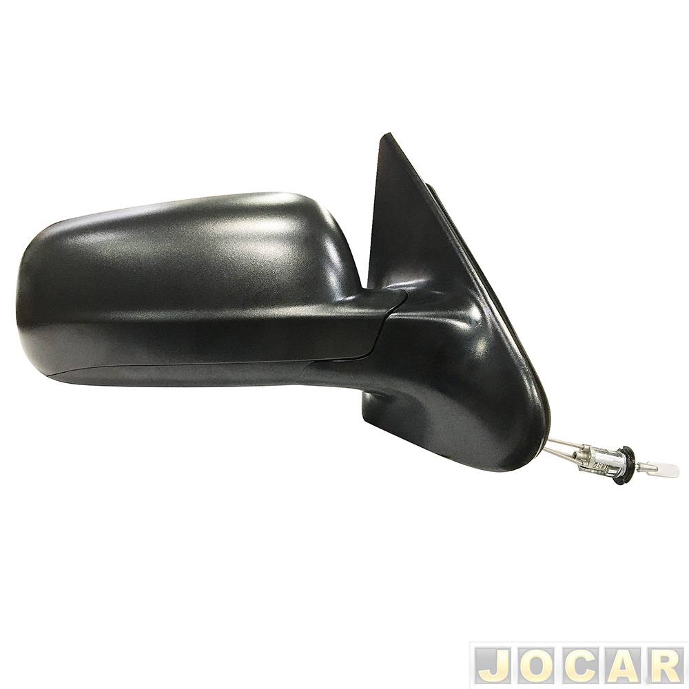 Retrovisor externo - Metagal - Gol/Parati/Saveiro 2000 até 2008 - Gol/Parati G4 2009 a 2014 - 4 portas - com controle manual - base de plástico - p...