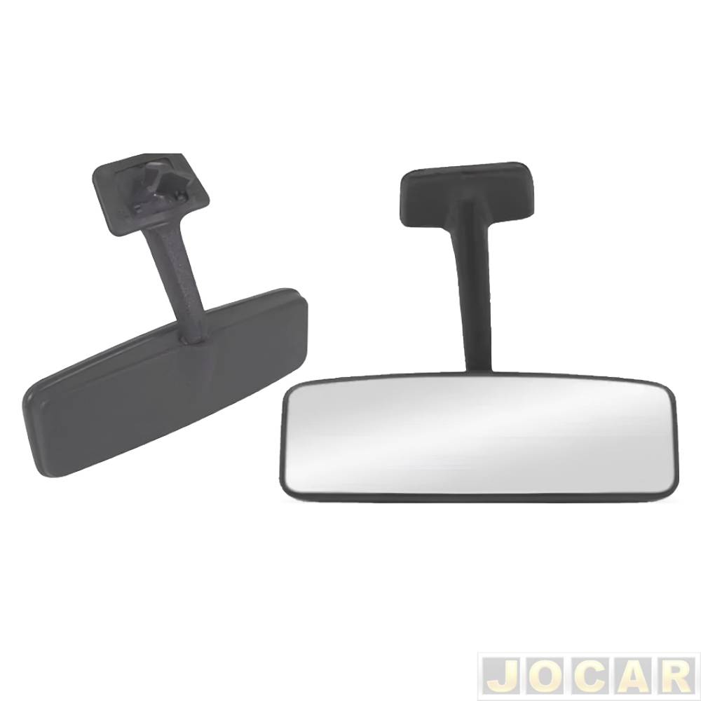 Retrovisor interno - alternativo - Gol 1980 até 1994 - Passat/Santana - Brasília 1973 até 1982 - simples - preto - cada (unidade)
