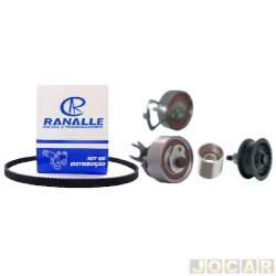 Kit da correia dentada - Ranalle - <b>Volkswagen Gol Turbo 16V 1.0 Mi Sportline 4P - GIII de 2002 at 2003</b> - Gol/Parati/Polo 1.0 16V 2001 at 2005 - cada (unidade) - RK9157