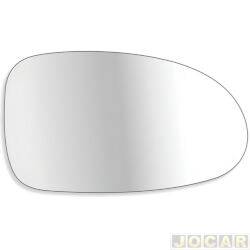 Lente do retrovisor com base - Troque Fcil - <b>Volkswagen Gol CLi 1.6 2P - Bola de 1994 at 1996</b> - Gol/Parati/Saveiro 1995 at 1999 - lado do passageiro - cada (unidade) - 6001C