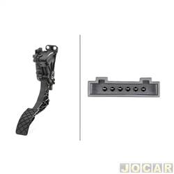 Pedal do acelerador - Hella - Gol 2005 em diante - Fox - eletrnico - transmisso manual - cada (unidade) - 6PV008496701