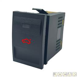 Interruptor do cap - <b>Volkswagen Gol Plus 1.0 Mi Total Flex 4P - G4 de 2005 at 2009</b> - Gol G4 2006 at 2013 - destrava do porta malas - 6 terminais - LED vermelho - cada (unidade)