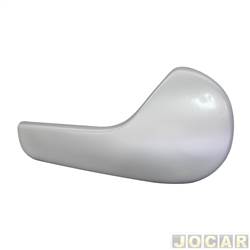 Gatilho da maaneta interna da porta - Ori - <b>Volkswagen Gol Highline 1.6 16V MSI I-Motion Total Flex 4P de 2014 at 2015</b> - Gol/Voyage 2013 at 2022 - Saveiro 2013 em diante - dianteira e traseira - prata - lado do passageiro - cada (unidade) - 12264