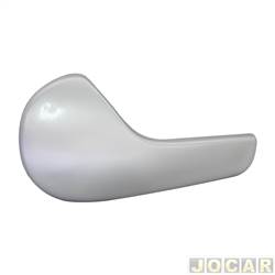 Gatilho da maaneta interna da porta - Ori - <b>Volkswagen Gol Highline 1.6 16V MSI I-Motion Total Flex 4P de 2014 at 2015</b> - Gol/Voyage 2013 at 2022 - Saveiro 2013 em diante - dianteira e traseira - prata - lado do motorista - cada (unidade) - 12265