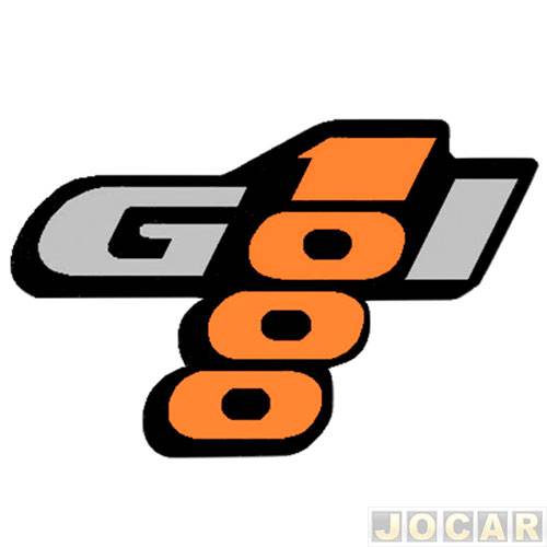 Letreiro - alternativo - Gol 1991 até 1996 - Gol 1000 - laranja - cada (unidade)