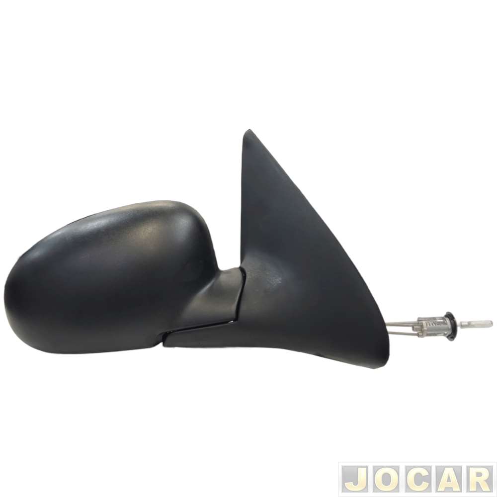 Retrovisor externo - Metagal - Gol/Parati 2 portas 1995 até 1999 - com controle manual - base de fixação de plástico - lado do passageiro - cada (u...