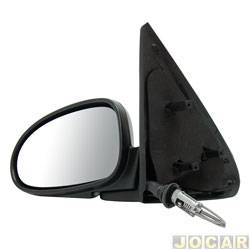 Retrovisor externo - Metagal - <b>Volkswagen Gol Special 1.0 Mi 2P - Bola de 1998 at 2002</b> - Gol/Parati/Saveiro 1995 at 1999 2 Portas - com controle manual - base de fixao de plstico - lado do motorista - cada (unidade) - AW.20.F89.00 / RWFE89CR