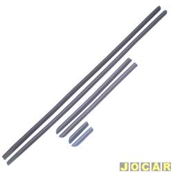 Friso lateral - <b>Volkswagen Gol CLi 1.6 2P - Bola de 1994 at 1996</b> - Gol 1995 at 1999 CL-2 portas - autoadesivo - cinza - jogo