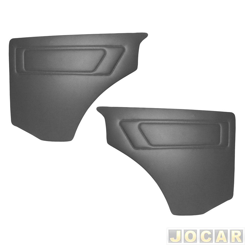 Revestimento lateral traseiro - alternativo - MLC - Gol 1980 até 1994 - cinza escuro - par - 320102