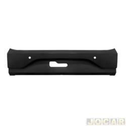 Para-choque traseiro - DTS - <b>Volkswagen Saveiro Cabine Estendida Cross 1.6 16V MSI Total Flex de 2014 at 2016</b> - Saveiro 2009 at 2016 - preto liso parcial - com furo e suporte para sensor - central - cada (unidade) - 6358