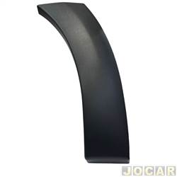 Moldura do para-choque - alternativo - DTS - <b>Volkswagen Saveiro Cabine Simples Trendline 1.6 8V Total Flex de 2014 at 2016</b> - Saveiro 2009 at 2016 - texturizada - modelo pequeno - preta - traseira - lado do motorista - cada (unidade) - 6663