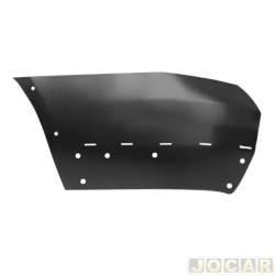 Ponteira do para-choque traseiro - DTS - <b>Volkswagen Saveiro Cabine Simples Startline 1.6 8V Total Flex de 2014 at 2016</b> - Saveiro 2009 at 2016 - lisa parcial - com furo para moldura - preto - lado do motorista - cada (unidade) - 6369
