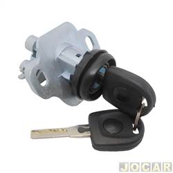 Cilindro do cap traseiro - Ori - <b>Volkswagen Saveiro Cabine Simples Robust 1.6 8V Flex de 2016 em diante</b> - Saveiro G7/G8 2017 em diante - maaneta da caamba - cada (unidade) - 12378