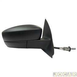 Retrovisor externo - Metagal - <b>Volkswagen Saveiro Cabine Simples Trooper 1.6 8V Total Flex de 2013 at 2014</b> - Saveiro 2013 em diante - Gol 2 portas 2013 at 2015 - com controle manual - lado do passageiro - cada (unidade) - RWVE82CR