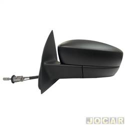 Retrovisor externo - Metagal - <b>Volkswagen Saveiro Cabine Simples Robust 1.6 8V Flex de 2016 em diante</b> - Saveiro 2013 em diante - Gol 2 portas 2013 at 2015 - com controle manual - lado do motorista - cada (unidade) - RWVE83CR