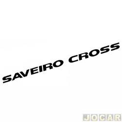 Faixa Tampa Traseira Saveiro Cross 2014 Adesivo Preto