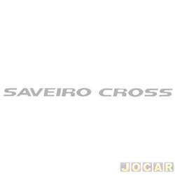 Letreiro - alternativo - Saveiro 2013 at 2016 - Saveiro Cross - adesivo - prata - traseiro - cada (unidade)
