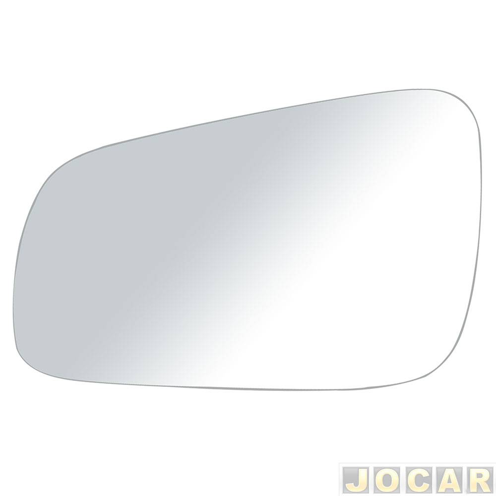 Lente do retrovisor com base - Metagal - Santana 1999 até 2006 - Gol/Parati/Saveiro 2000 até 2008 - prata - lado do motorista - cada (unidade) - RW...
