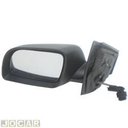 Retrovisor externo - SPJ - <b>Volkswagen Polo Sedan 1.6 Mi 8V Total Flex 4P de 2004 at 2006</b> - Polo 2003 at 2009 - com controle manual - preto - lado do motorista - cada (unidade) - EBO85