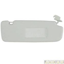 Quebra-sol - 2M Plastic - Volkswagen Fox 1.6 8V Plus Total Flex 2P de 2003 at 2010 - Fox 2003 at 2010 - Com espelho e lanterna - lado do passageiro - cada (unidade) - 1902023