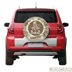 Capa de estepe - Maxine - <b>Volkswagen CrossFox 1.6 8V Total Flex 4P de 2009 at 2014</b> - CrossFox 2003 em diante - DAKAR RALLY - cada (unidade) - 1414