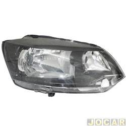 Farol principal - importado - <b>Volkswagen Fox Highline 1.6 8V I-Motion Total Flex 4P de 2013 at 2014</b> - Fox 2011 at 2014 - foco simples lmpada H4 - lado do passageiro - cada (unidade) - 191534