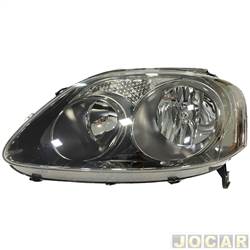 Farol principal - Magneti Marelli - <b>Volkswagen Fox 1.0 8V Route Total Flex 2P de 2008 at 2010</b> - Fox/SpaceFox/CrossFox 2008 at 2010 - foco duplo - cromo nix - lado do motorista - cada (unidade) - IMM0511023