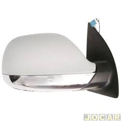 Retrovisor externo - Metagal - <b>Volkswagen Amarok Cabine Simples 4X2 2.0 TDI Turbo diesel de 2010 at 2013</b> - Amarok 2010 at 2016 - eltrico - parte inferior cromado com conec.preto - FM2/GPS - lado do passageiro - cada (unidade) - RWTE70CEC