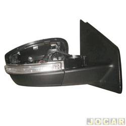Retrovisor externo - SPJ - Volkswagen Polo Hatch 1.6 Mi 8V Total Flex 4P de 2012 at 2014 - Polo 2012 at 2014 - eltrico com pisca - tiltdown - para pintar - lado do passageiro - cada (unidade) - EB-856