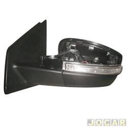 Retrovisor externo - SPJ - <b>Volkswagen Polo Hatch 1.6 Mi 8V Total Flex 4P de 2012 at 2014</b> - Polo 2012 at 2014 - eltrico com pisca - para pintar - lado do motorista - cada (unidade) - EB-857