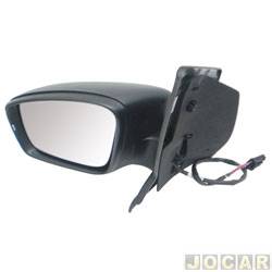 Retrovisor externo - importado - Volkswagen Fox 1.6 8V I-Motion Total Flex 4P de 2009 at 2014 - Fox 2010 at 2014 - eltrico com pisca - para pintar - lado do motorista - cada (unidade) - 21403