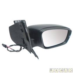 Retrovisor externo - importado - Volkswagen Fox 1.6 8V I-Motion Total Flex 4P de 2009 at 2014 - Fox 2010 at 2014 - eltrico com pisca - para pintar - lado do passageiro - cada (unidade) - 21404