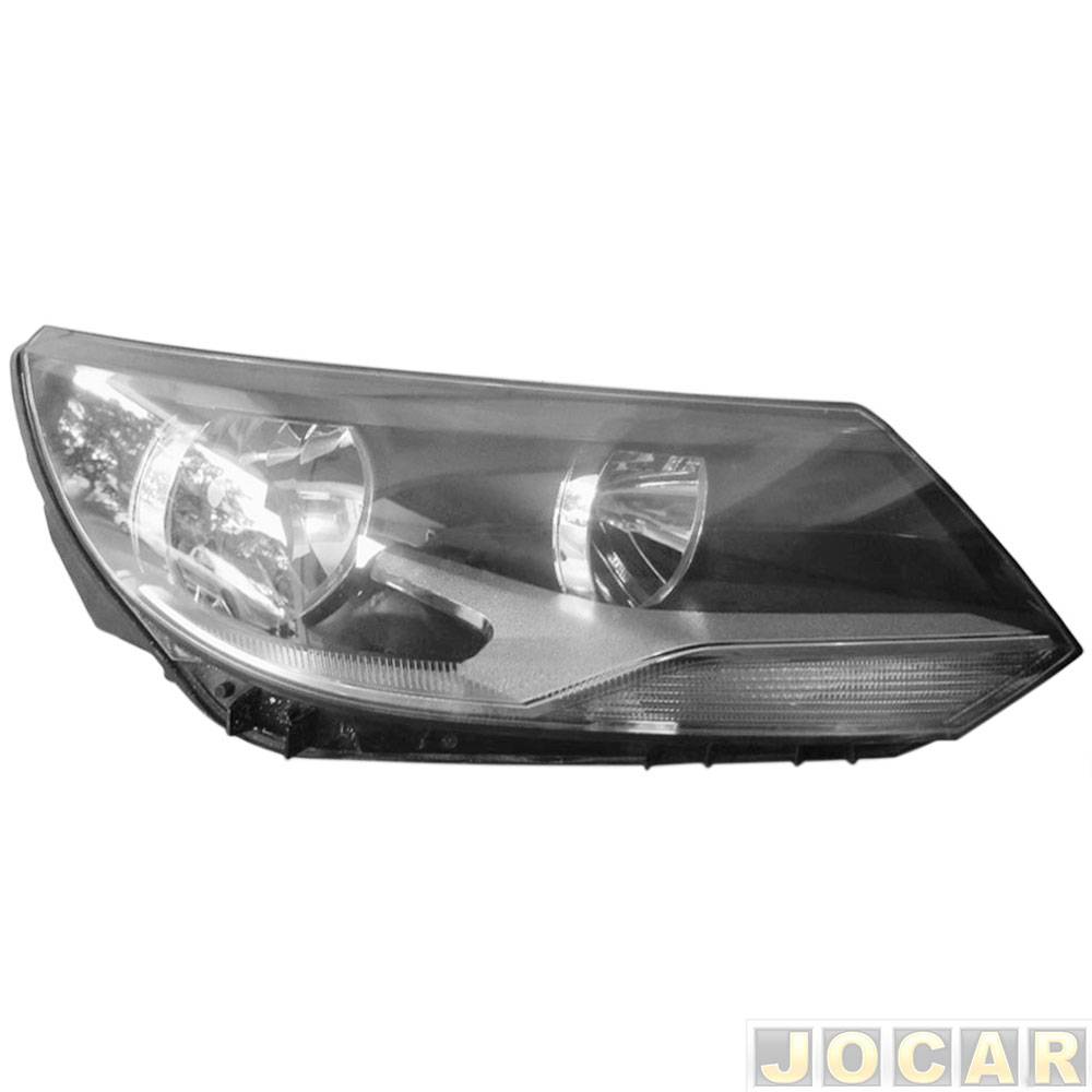 Farol principal - TYC - Tiguan 2012 até 2017 - elétrico sem xenon - lado do passageiro - cada (unidade) - 23222