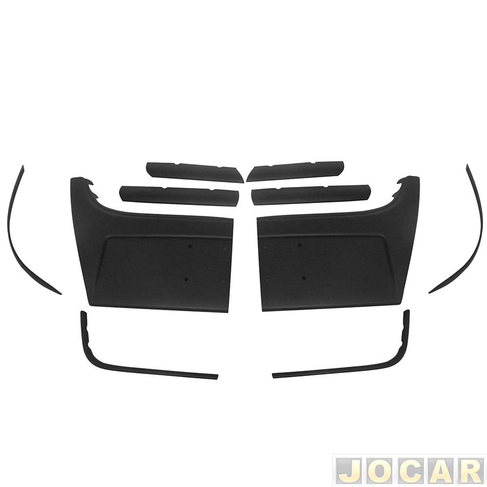 Aplique da grade - NK Brasil - Fox/SpaceFox 2003 até 2010 - acetinado - preto - jogo - VW7539