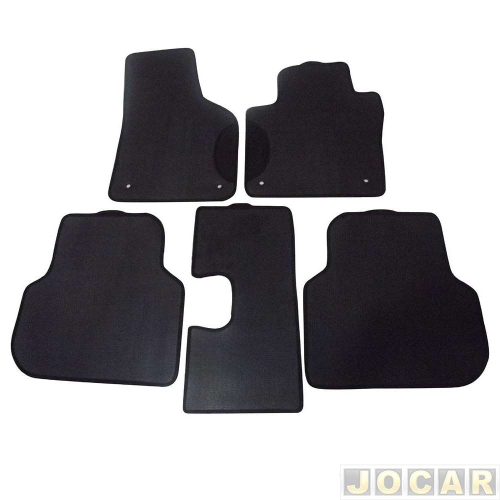 Tapete de borracha - BRB Unicol - Jetta 2015 até 2017 - Golden Rubber 5 peças - preto - jogo - 9450151/6045