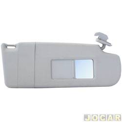 Quebra-sol - Newtec - Volkswagen Fox Seleo 1.6 8V I-Motion Total Flex 4P de 2013 at 2014 - Polo 2003 at 2014 - com espelho - cinza claro - lado do passageiro - cada (unidade) - NT3202CVW