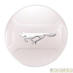 Capa de estepe - Maron - <b>Volkswagen CrossFox 1.6 8V I-Motion Total Flex 4P de 2014 at 2016</b> - CrossFox 2011 em diante - branco cristal - com cadeado - cada (unidade) - CF-007