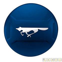 Capa de estepe - Maron - <b>Volkswagen CrossFox 1.6 8V I-Motion Total Flex 4P de 2014 at 2016</b> - CrossFox 2011 em diante - azul night - com cadeado - cada (unidade) - CF-011
