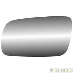 Lente do retrovisor sem base - Flabeg (Refil) - <b>Volkswagen Golf 1.6 Mi Generation 4P de 2002 at 2006</b> - Golf 1999 at 2007 - Passat 1997 at 2005 - A3 1999 at 2001 - prata - lado do motorista - cada (unidade) - 1408