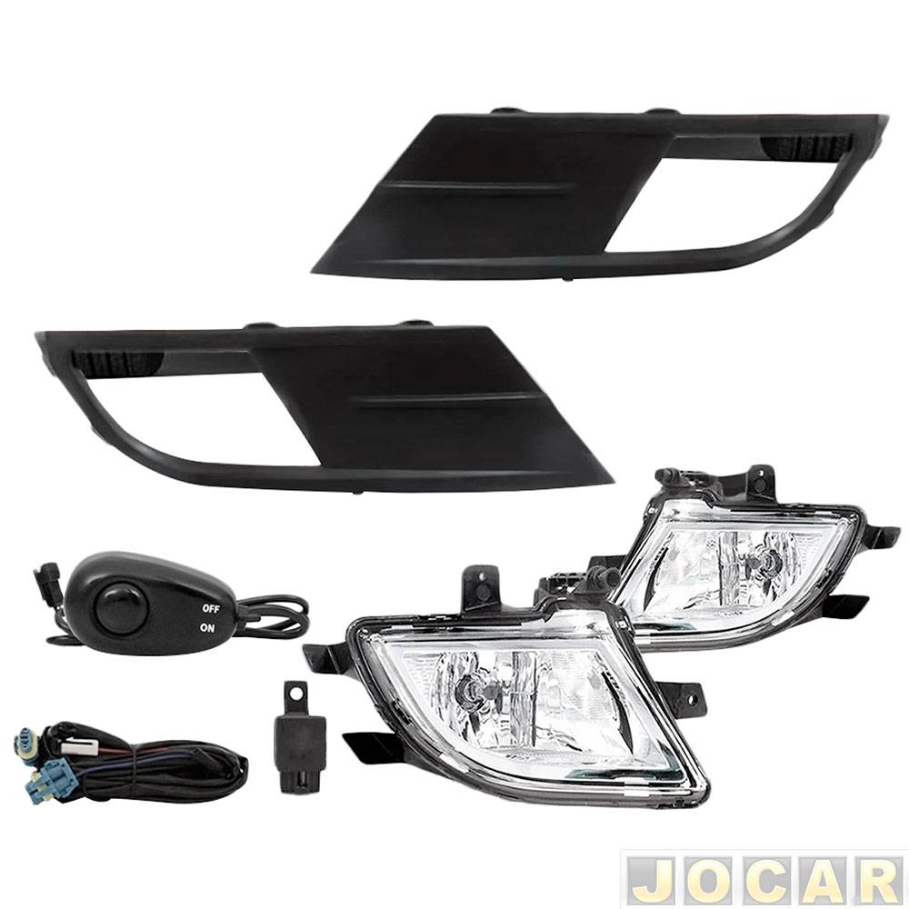 Kit de farol de milha - importado - Jetta 2015 até 2016 - com grade - cada (unidade) - 25888