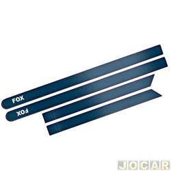 Friso lateral - <b>Volkswagen Fox Connect 1.6 8V I-Motion Total Flex 4P de 2018 at 2020</b> - Fox 2017 em diante - azul night - auto adesivo - jogo