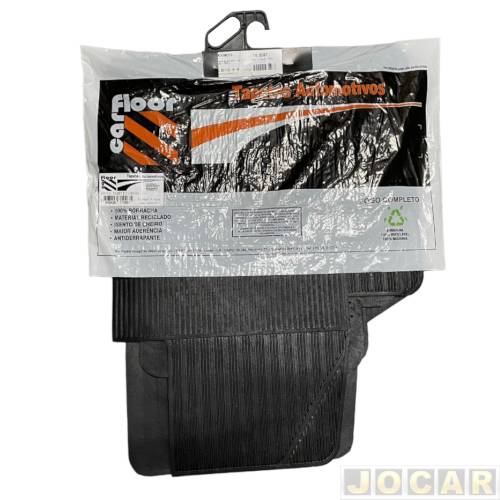 Tapete de borracha - Car Floor - T-Cross 2019 até 2024 - 4 peças - desenho estilo Borcol - preto - jogo - G033.0