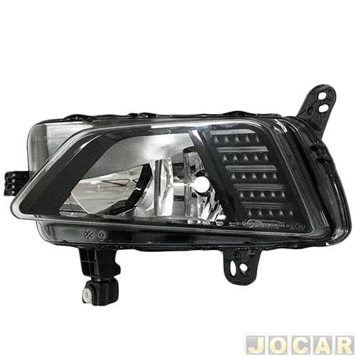 Farol de milha - importado - Polo/Virtus 2017 até 2022 - Track 2023 em diante - foco preto - sem LED - lado do motorista - cada (unidade) - 27855