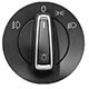 Interruptor do farol principal - alternativo - Volkswagen Virtus 1.6 16V MSi AT6 Flex 4P de 2018 at 2022 - Polo/Virtus 2017 at 2022 - Track 2023 em diante - com milha - preto - cada (unidade)