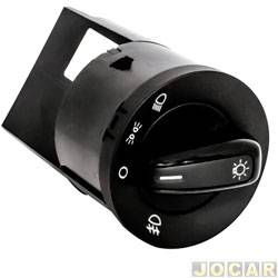 Interruptor do farol principal - Kostal - <b>Volkswagen up! Move 1.0 12V I-Motion Flex 2P de 2014 at 2015</b> - up! 2014 at 2017 - para milha - sem DRL - preto - cada (unidade) - 10142662