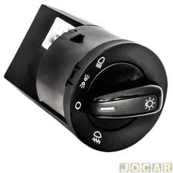 Interruptor do farol principal - Kostal - <b>Volkswagen up! Move 1.0 12V I-Motion Flex 2P de 2014 at 2015</b> - up! 2014 at 2017 - para milha - com DRL - preto - cada (unidade) - 10142663