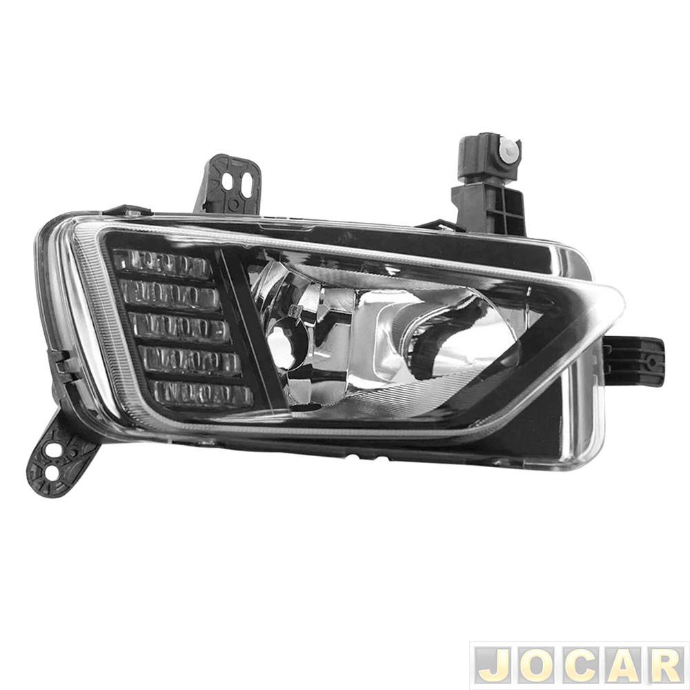 Farol de milha - importado - Polo/Virtus 2017 até 2022 - Track 2023 em diante - LED com DRL - lado do passageiro - cada (unidade) - 30162